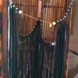 A leather Fringe Belt